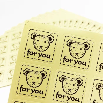 160 шт. Кавайный Медвежонок Для вас, бумажные этикетки для скрапбукинга, наклейка для печати, подарочная наклейка своими руками