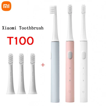 Xiaomi Mijia Sonic Электрическая зубная щетка T100 для взрослых Ультразвуковая автоматическая зубная щетка USB Перезаряжаемая водонепроницаемая зубная щетка Xiomi