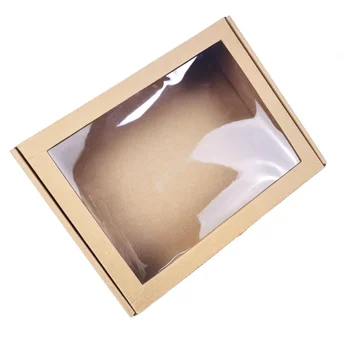 индивидуальный дизайн SENCAI Горячая Распродажа, Коробка из Крафт-бумаги с логотипом и окном из ПВХ