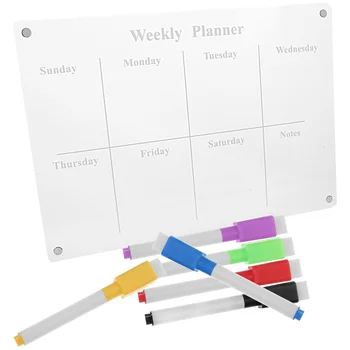 Календарь для белой доски, акриловая надпись, магнитный ежедневник для сухого стирания на холодильник