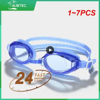 1-7 шт. Плавательные очки для близорукости, профессиональные противотуманные УФ-очки для плавания, мужские и женские спортивные очки для плавания с силиконовыми диоптриями