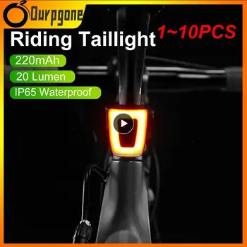 1 ~ 10ШТ велосипедных фонарей USB Перезаряжаемый фонарик для заднего фонаря велосипеда Водонепроницаемый задний фонарь велосипедного шлема Сигнальная лампа для езды на велосипеде