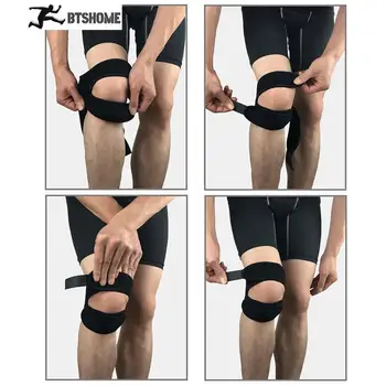 1 шт. Регулируемый коленный ремень с двойными компрессионными накладками для поддержки колена Бег Баскетбол Футбол Велоспорт Теннис Йога