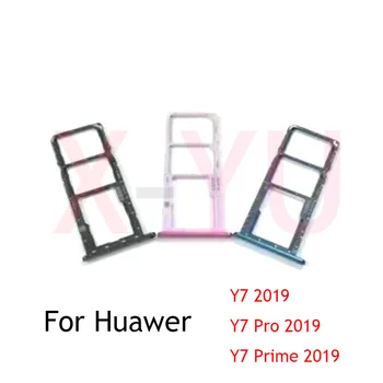 10 шт. для Huawei Y7 2019/Y7 Prime 2019/Y7 Pro 2019, держатель для SIM-карты, слот для адаптера, Запасные части для ремонта