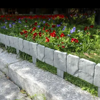10 шт. Забор из булыжника Пластиковый бордюр для растений Цветочная клумба Окаймление газона Край сада