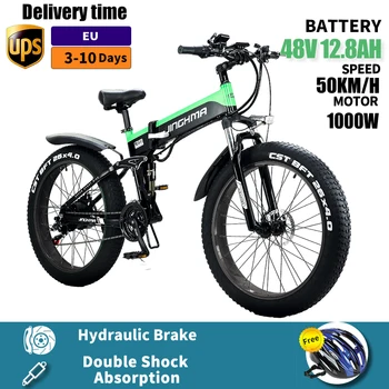 1000 Вт Электрический велосипед 48 В 26 дюймов Мужской велосипед 4,0 Толстые шины ebike Горный электрический MTB велосипед