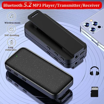 2-в-1 Bluetooth 5.2 Адаптер Передатчик Приемник Bluetooth AUX Беспроводной 3,5 мм адаптер Стерео для наушников Автомобильная поддержка TF-карты