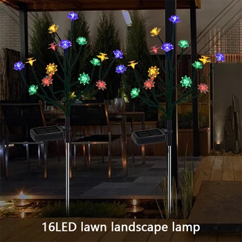 2 штуки фонаря для газона Солнечной ландшафтной лампы декоративного освещения ландшафтного дизайна