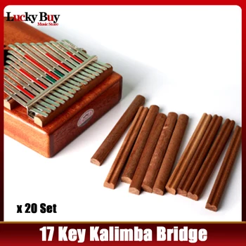 20 комплектов пианино для большого пальца из красного дерева, Деревянный мост для 17 клавиш, сделай сам, Kalimbas Mbiras