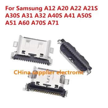 20 шт.-200 шт. Зарядное Устройство USB Порт Для Зарядки Док-станция Для Samsung A12 A20 A22 A21S A30S A31 A32 A40S A41 A50S A51 A60 A70S A71
