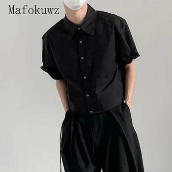 2023 Летняя новая рубашка Мужская Корейская Универсальная с коротким рукавом Унисекс Премиум класса высокого качества в стиле бойфренда, красивая рубашка высокого класса