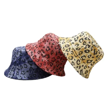 2023 Новые Шляпы-Ведерки для Женщин, Модная Хлопковая Панама с Леопардовым Принтом, Солнечная Летняя Уличная Женская Рыбацкая Шляпа, Пляжная Защита От Солнца