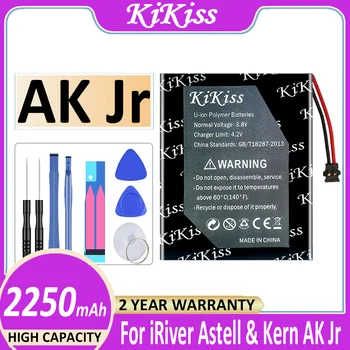 2250 мАч KiKiss Сменный Аккумулятор для iRiver Astell & Kern AK Jr Плеер Динамик Литий-полимерный Перезаряжаемый Аккумулятор + Бесплатный Инструмент