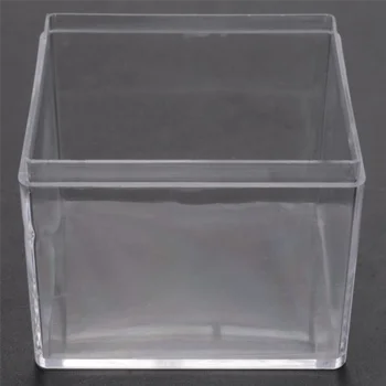 24 Шт Квадратная Прозрачная Пластиковая Упаковочная коробка Коробка Конфет Шкатулка для ювелирных изделий Подарок для вечеринки Подарочная коробка на День Рождения