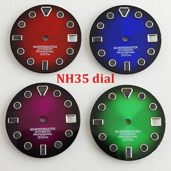 28,5 мм циферблат NH35 для часов с механизмом NH35 / NH36 Модифицированные циферблаты Сменные часы Аксессуары