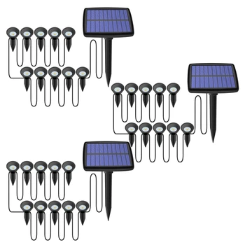 3X10 В 1 Солнечные фонари на открытом воздухе Водонепроницаемые солнечные фонари для газона Солнечные фонари для украшения садовой дорожки бассейна