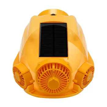 4-Вентиляторный Солнечный Шлем С Кондиционером, Bluetooth-Радио, Фара, Литиевая Батарея Емкостью 16000 мАч, Блок Питания, Рабочий Шлем, Жесткая Крышка, 4 Вентилятора