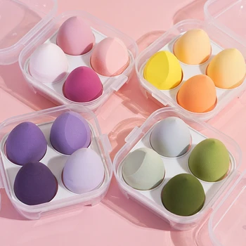4 шт. Губка для макияжа Egg Super Soft Puff Инструменты для макияжа Beauty Косметический шарик Слоеная основа для сухого и влажного комбинированного макияжа