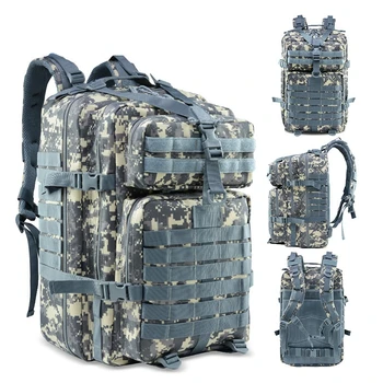 45-литровая мужская военная сумка большой емкости для кемпинга по пересеченной местности, пешего туризма, спортивного камуфляжа, тактики на открытом воздухе, мужской рюкзак