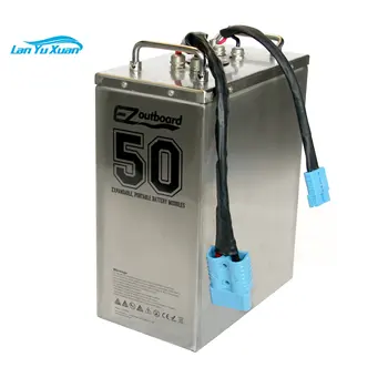 48V 50AH EB Uitbreidbaar LiFePO4 Oplaadbare Batterijen Lithium Ion Batterijen Voor Elektrische Boot Elektrische Buitenboordmotor
