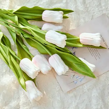 5 шт./компл. Искусственный цветок, симпатичный имитационный цветок, широко применяемый искусственно смоделированный цветок тюльпанов для спальни