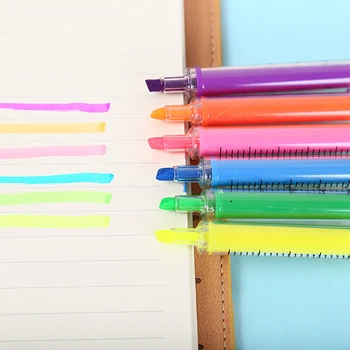 6 штук симпатичного креативного шприца, цветной маркер для рисования, студенческая детская маркерная ручка, Офисные школьные канцелярские принадлежности