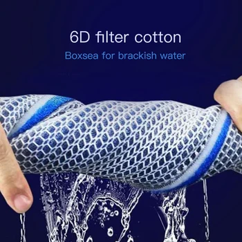 6D Аквариумный биохимический фильтр Без геля, хлопковая моющаяся губка высокой плотности, материал для очистки воды с активированным углем