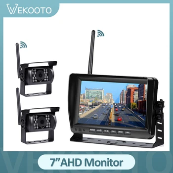 7-дюймовый беспроводной автомобильный монитор AHD с камерой заднего вида автомобиля для резервной камеры грузовика автобуса