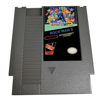 8-битная игровая карта 72 Пина Rock Man 5 Версия картриджа NTSC и Pal для видеоигры для NES