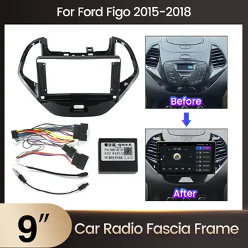 9-дюймовая автомобильная аудиосистема для Ford Figo Aspire 2015-2018 DIY Freestyle Автомобильный DVD Пластиковая рамка для переоборудования Радио Автомобильные аксессуары