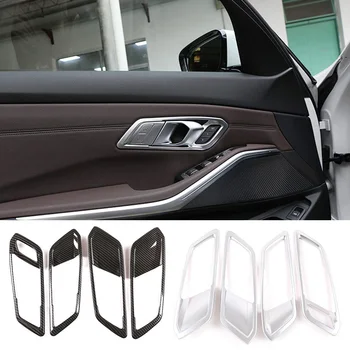 ABS Автомобильный стайлинг, внутренняя ручка двери, рамка, накладка, наклейка, подходит для BMW 3 серии G20 G28 2020-2022, аксессуары для интерьера авто