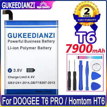 Bateria 7900 мАч Сменная Батарея Большой Емкости Для DOOGEE T6 PRO T6PRO T6 PRO/Для Homtom HT6 Высококачественная Батарея 0 Циклов