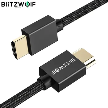 Blitzwolf BW-HDC1 HDMI-совместимый кабель Мультимедийный интерфейс высокой четкости от мужчины к мужчине с поддержкой 4K @ 60Hz HD 3D 18 Гбит/с