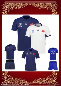 Camiseta de rugby para hombre y mujer, conjunto de ropa para casa y fuera, Francia, 2023