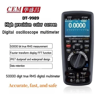 CEM DT-9989 Точность 0,025% постоянного тока Частота дискретизации в реальном времени Полностью Калибровка ПК ручной осциллограф цифровой профессиональный мультиметр