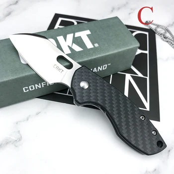 CRKT 5311 Мини Складной нож-флиппер с ручкой из углеродного волокна, карманные ножи для улицы, охотничьи ножи EDC, спасательный инструмент, походный нож