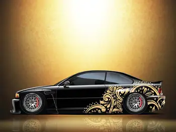 Custom Tatau Wrap Design Pattern Wrap Design Art Universal Fit Car Wrap Car DIY Крутая Наклейка Shark Teeth Side Car Wrap Vehicle