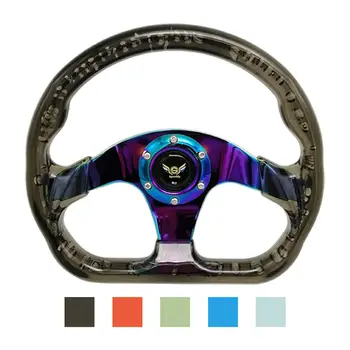 D-образное 13-дюймовое автомобильное рулевое колесо в гоночном стиле для интерьера гоночного автомобиля, Модифицированные аксессуары для дрейфующего рулевого колеса