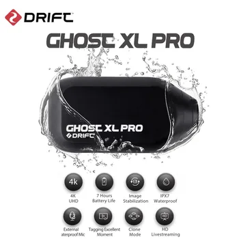Drift Ghost XL Pro Спортивная Экшн-Видеокамера 4K + HD 3000 мАч IPX7 Водонепроницаемая WiFi Камера Шлема Для Мотоцикла Велосипедная Головка Cam
