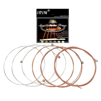 IRIN A108 6 шт./компл. Акустическая гитара Flok String 009-045 Дюймов, 6 Струн, Гитарные Запчасти, Аксессуары