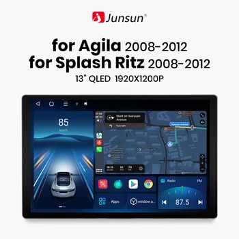Junsun X7 MAX 13,1 “2K AI Voice Wireless CarPlay Android Auto Автомагнитола для SUZUKI Splash Ritz 2004-2010 Мультимедийное авторадио