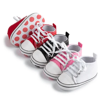 KIDSUN/ Парусиновая спортивная обувь для новорожденных мальчиков и девочек, обувь для первых прогулок, противоскользящая детская обувь для малышей 0-18 месяцев