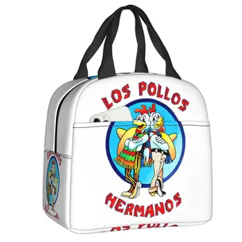 Los Pollos Hermanos Logo Термоизолированные Сумки Для Ланча Женские Breaking Bad Lunch Tote для Работы, Школы, Хранения Еды Bento Box
