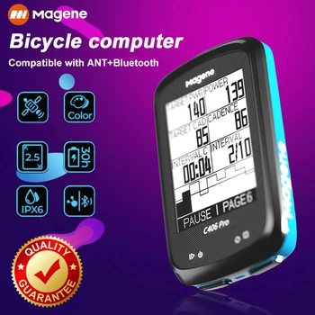 Magene C406Pro GPS велокомпьютер Bluetooth Велосипедный спидометр MTB Дорожный велосипедный одометр Световой датчик частоты вращения для тренировок на велосипеде