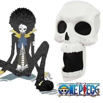 One Piece Brook Косплей Маска, щитки для лица, реквизитная модель для любителей аниме на вечеринку в честь Хэллоуина, детская игрушка, Рождественский подарок, аксессуар