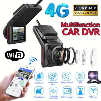 Phisung K18 Full HD 1080P 4G WiFi Автомобильный Видеорегистратор Камера Приборной панели GPS Регистратор Видеорегистратор с Камерой Заднего Вида с Автоаксессуарами Заднего Вида