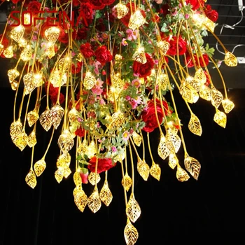 SOFEINA Современный свадебный светильник с золотым листом, сцена для вечеринки, светодиодный светильник, подвесной светильник, вставка в землю, Световое оформление фона