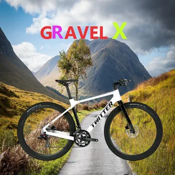 TWITTER Gravel X SRM S700-2*11S гидравлический дисковый тормоз T900 из углеродного волокна дорожный велосипед накачка ствола 12*148 мм гравийный велосипед 700*38C