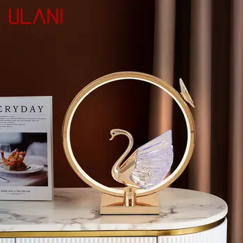 ULANI Современная настольная лампа с золотым светодиодом Swan Креативный дизайн настольного светильника для дома, гостиной