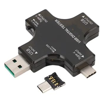 USB Цифровой Мультиметр Type C USB Тестер Многофункциональный 3,60 В-32,0 В С Несколькими Режимами Отображения Защита от Перенапряжения для Клавиатуры